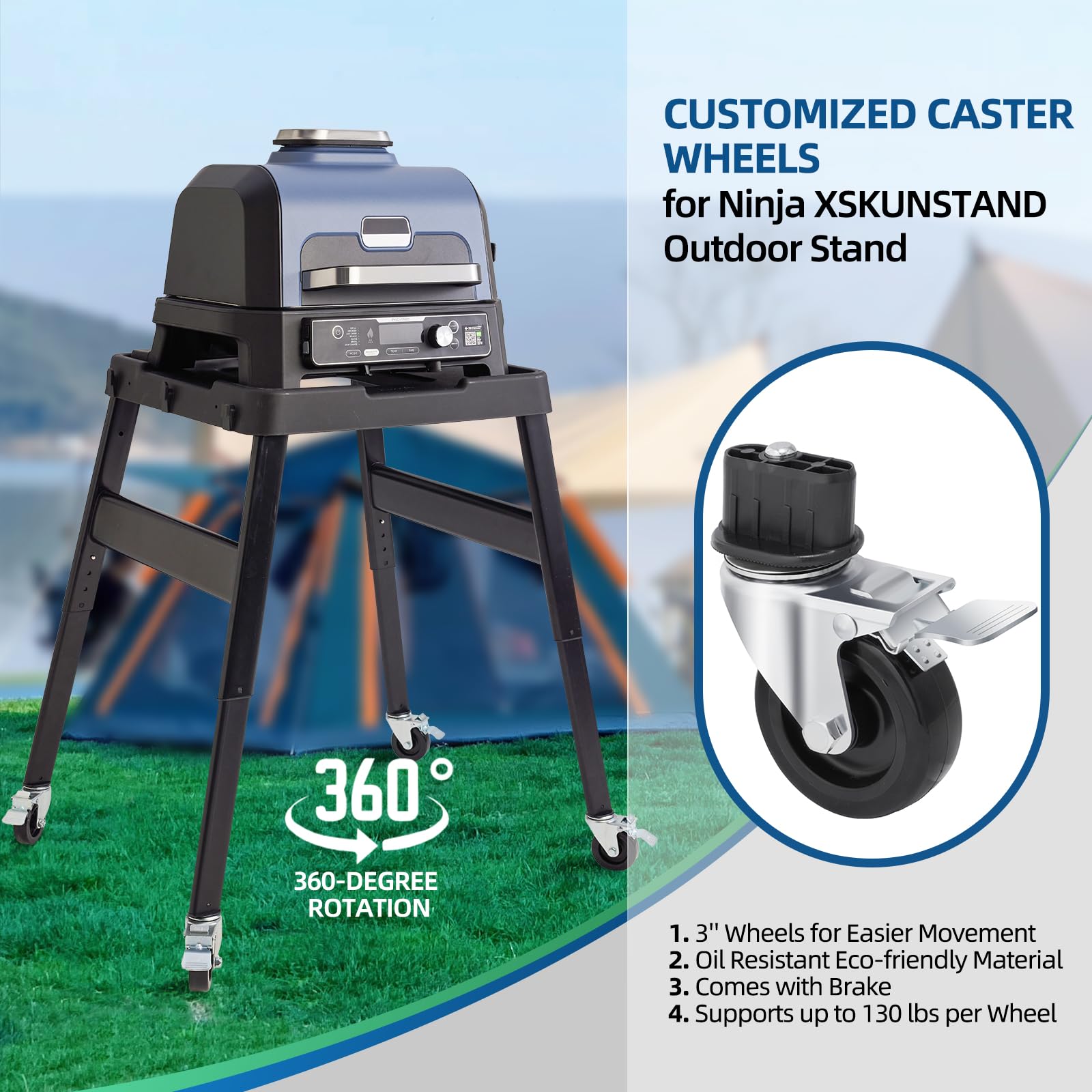 Amazon.com: 3 Inch Caster Wheels for Ninja XSKUNSTAND Outdoor